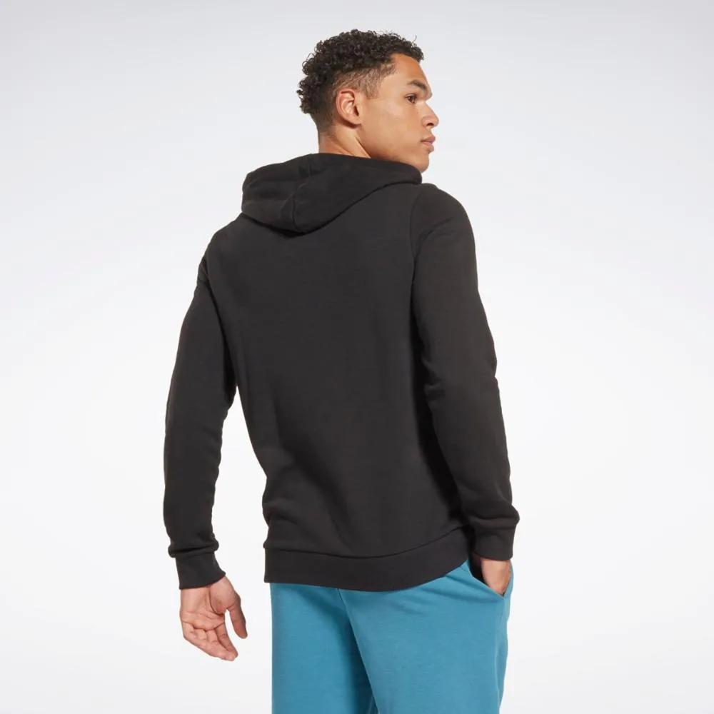 Reebok Apparel Men Reebok Identity French Terry Logo Hoodie BLACK