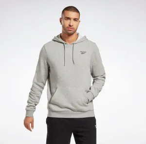 Reebok Apparel Men Reebok Identity French Terry Logo Pullover Hoodie MEDIUM GREY HEATHER