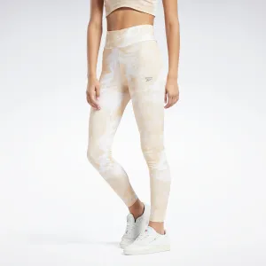 Reebok Apparel Women Classics Cloud Splatter-Print Leggings Stucco