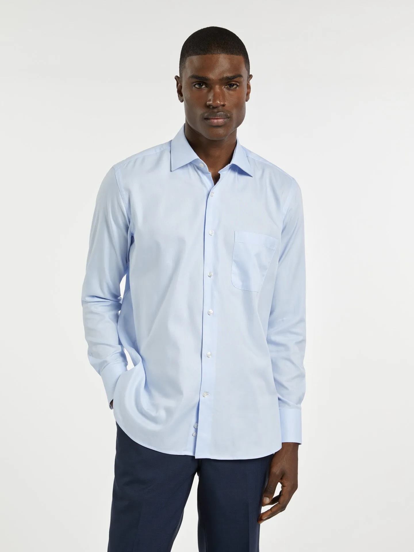 Regular fit business plain oxford formal shirt
