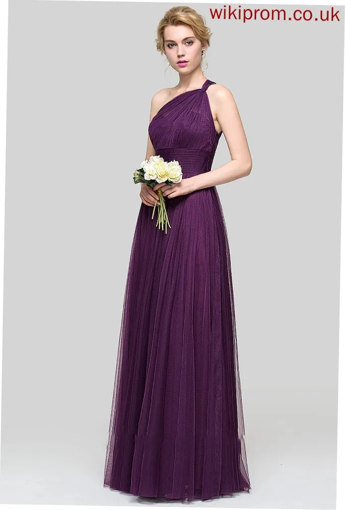 Ruffle Prom Dresses A-Line Floor-Length With Alondra One-Shoulder Tulle