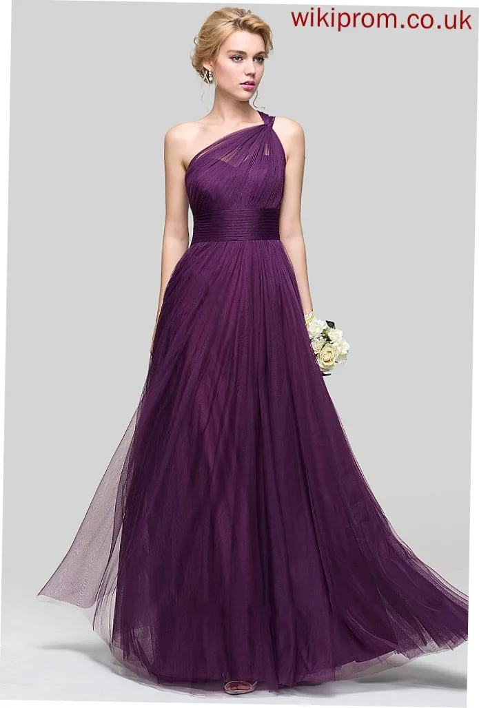 Ruffle Prom Dresses A-Line Floor-Length With Alondra One-Shoulder Tulle