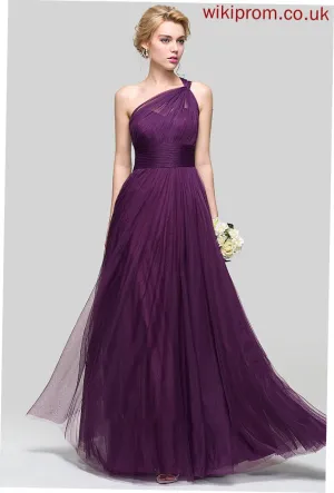 Ruffle Prom Dresses A-Line Floor-Length With Alondra One-Shoulder Tulle