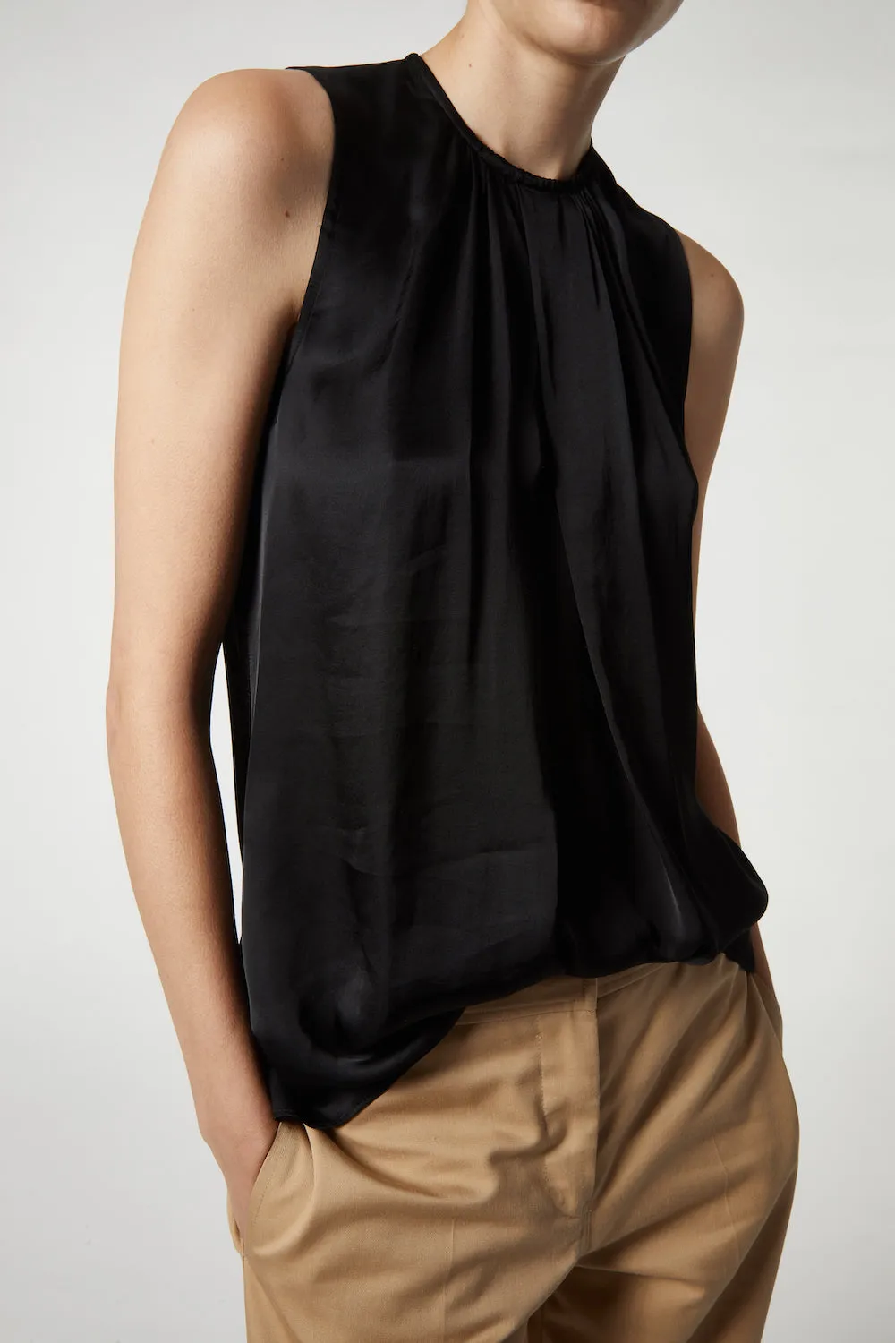 Sadie Sleeveless Blouse, Black