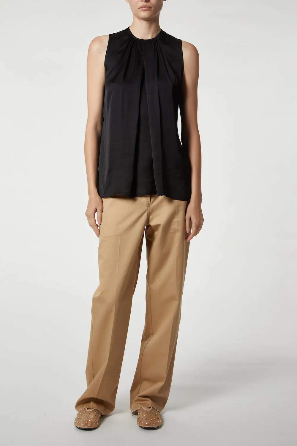 Sadie Sleeveless Blouse, Black