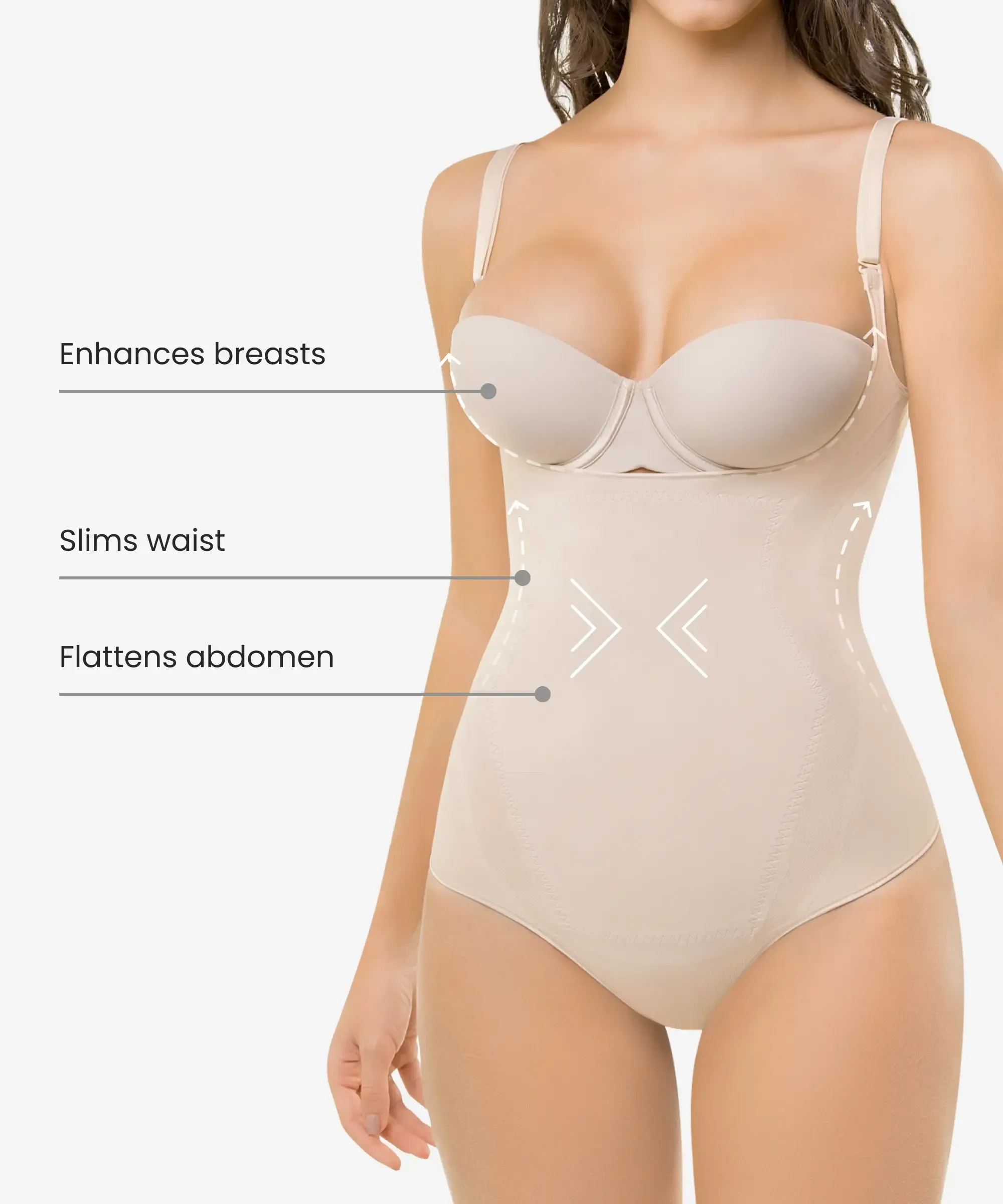 Seamless thermal abdomen focused body shaper - Styles 1577 / 1578