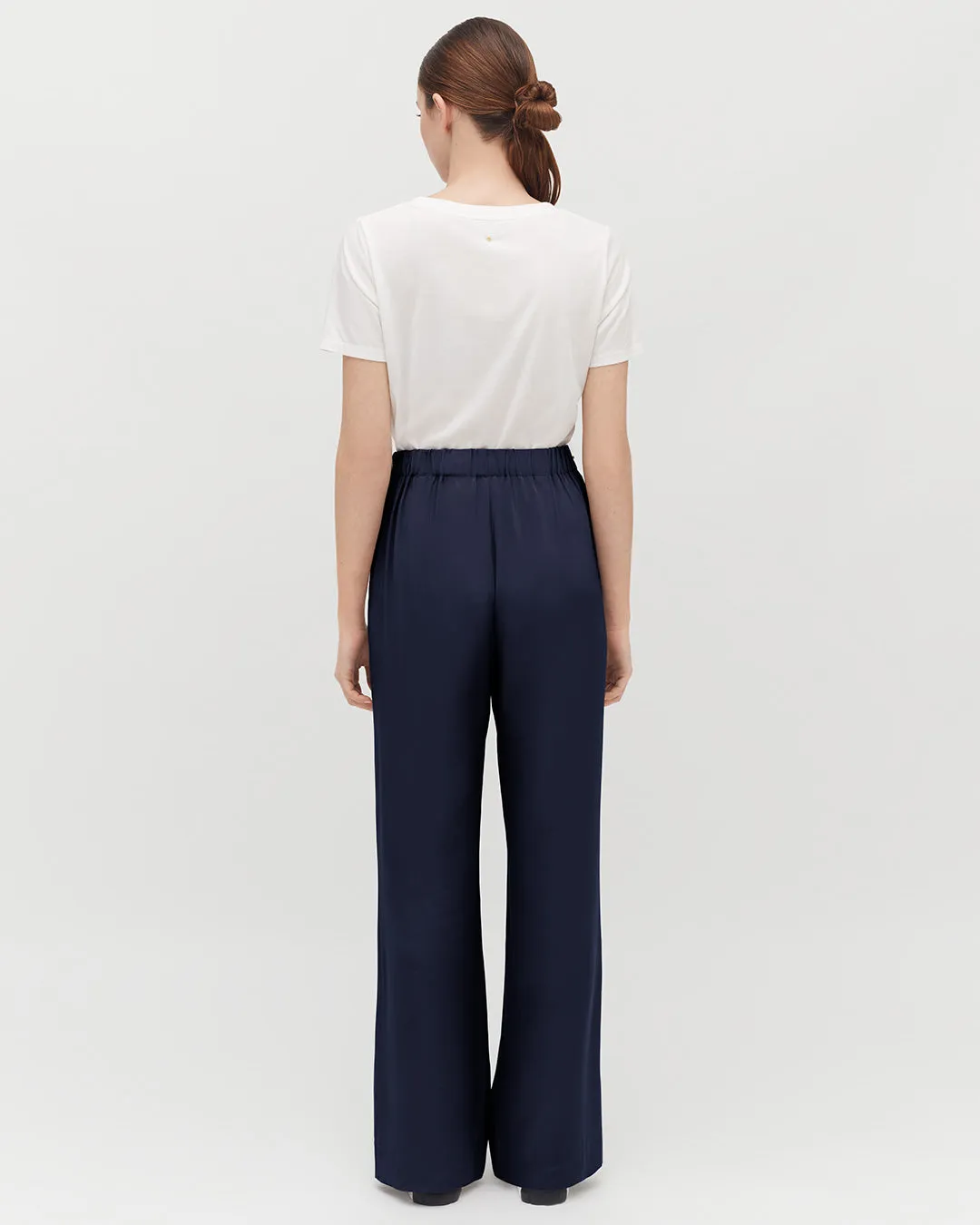 Silk Wide-Leg Pant
