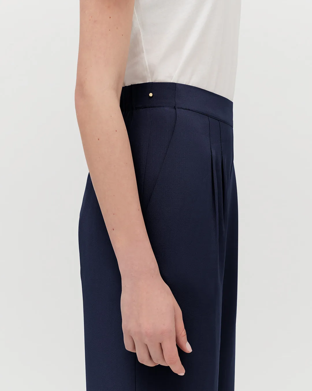 Silk Wide-Leg Pant