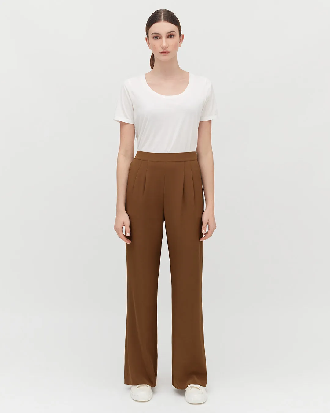 Silk Wide-Leg Pant