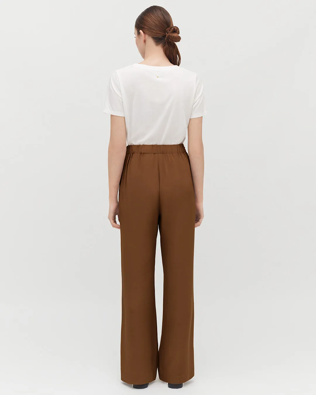 Silk Wide-Leg Pant