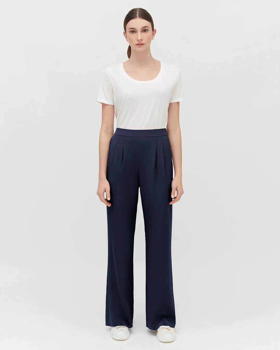 Silk Wide-Leg Pant