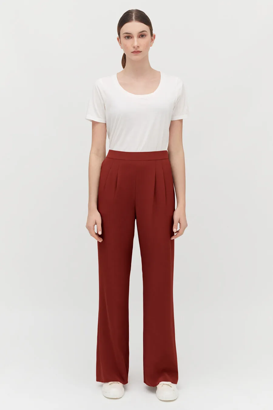 Silk Wide-Leg Pant