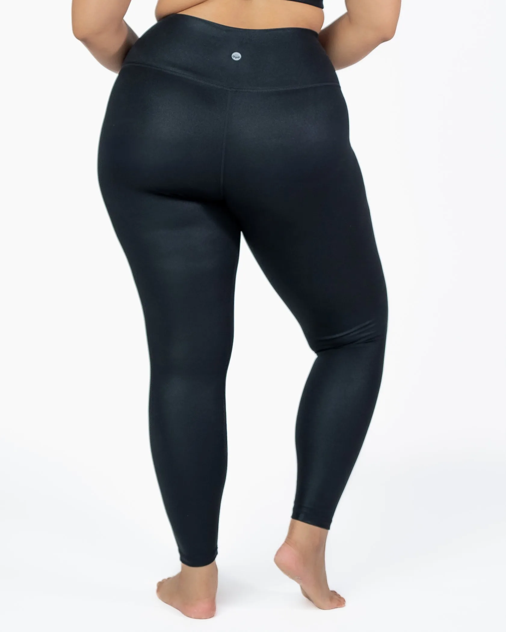 Skin Salutation Leggings - Black Shimmer Foil