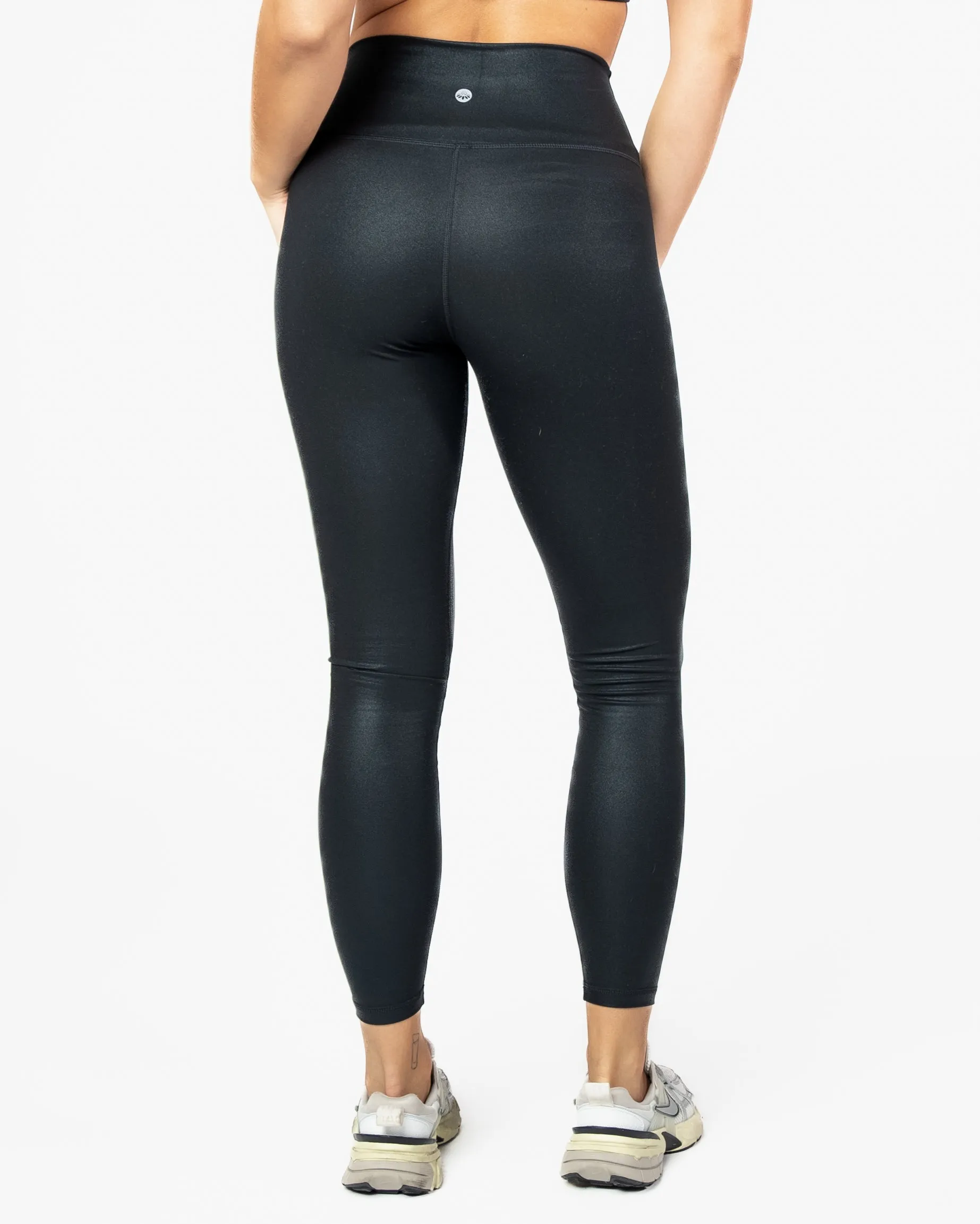 Skin Salutation Leggings - Black Shimmer Foil