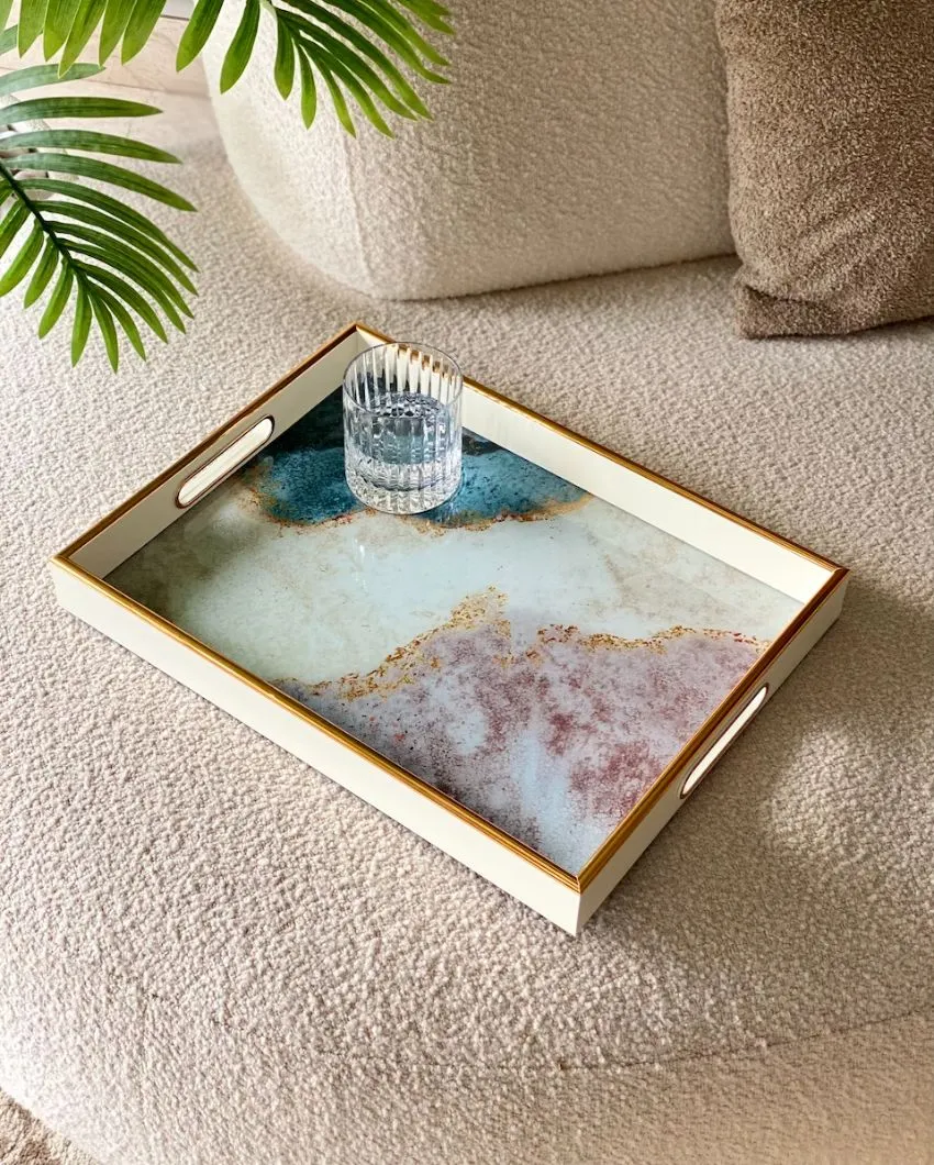 Sleek Tresor Metal Decorative Tray