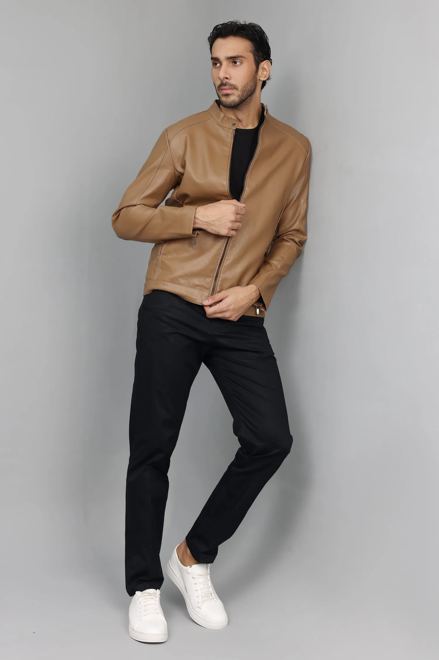 STREAMLINED MOTO JACKET-kHAKI