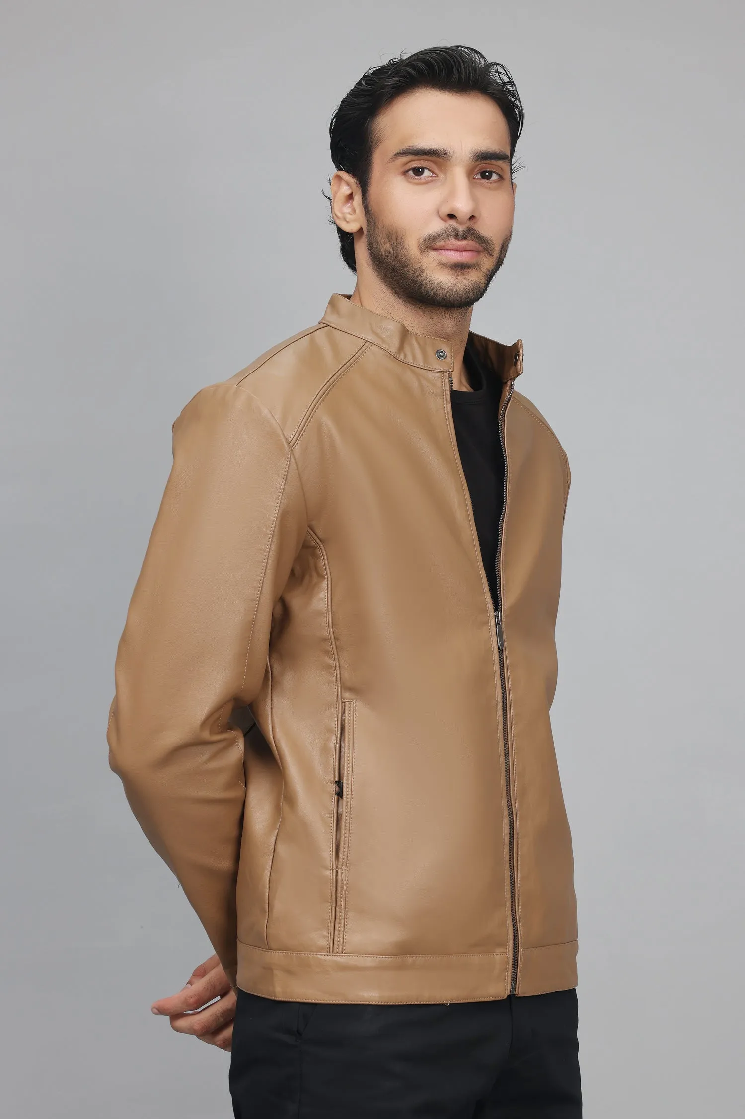 STREAMLINED MOTO JACKET-kHAKI
