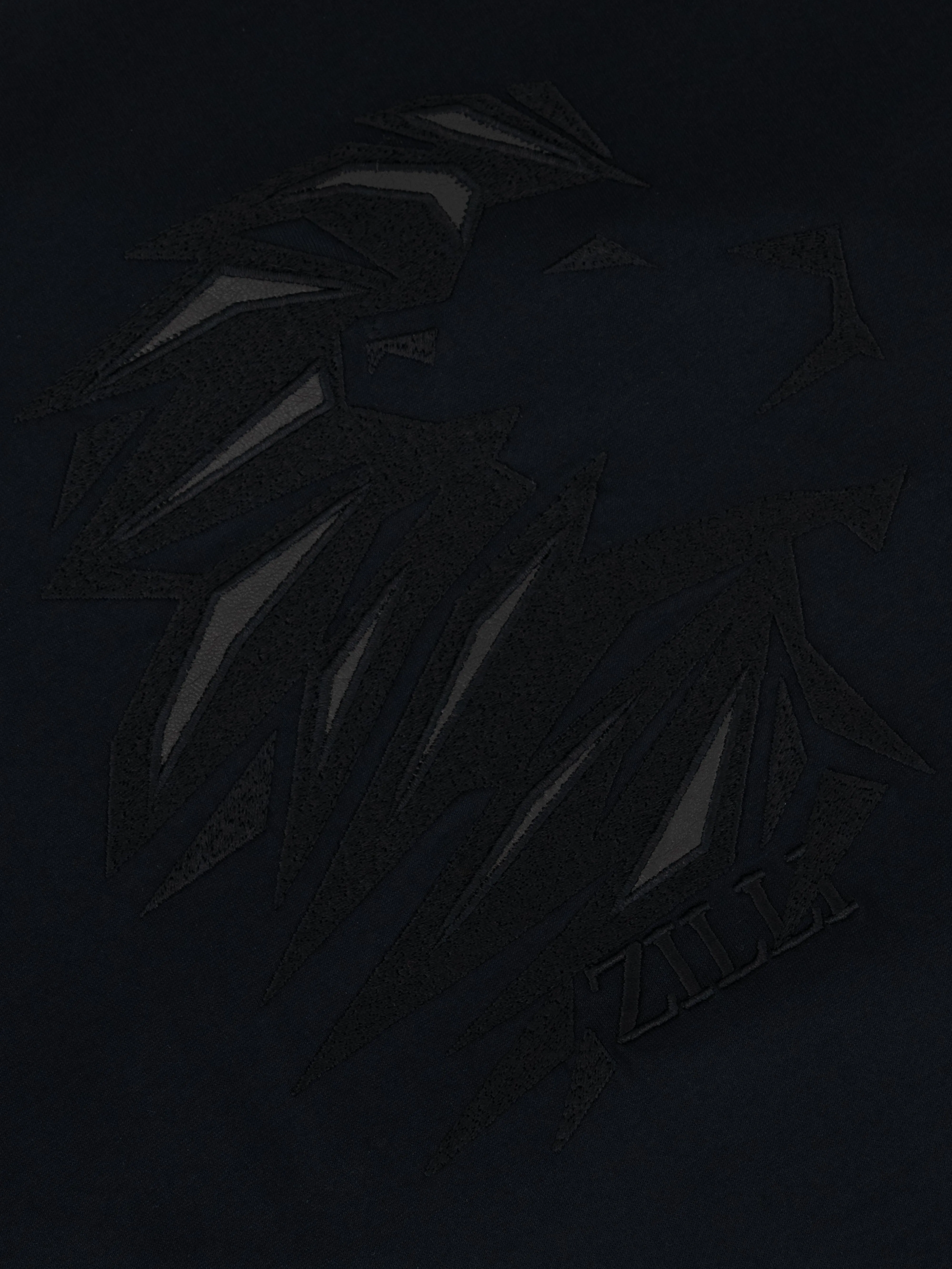 T-Shirt with Head of Lion Black