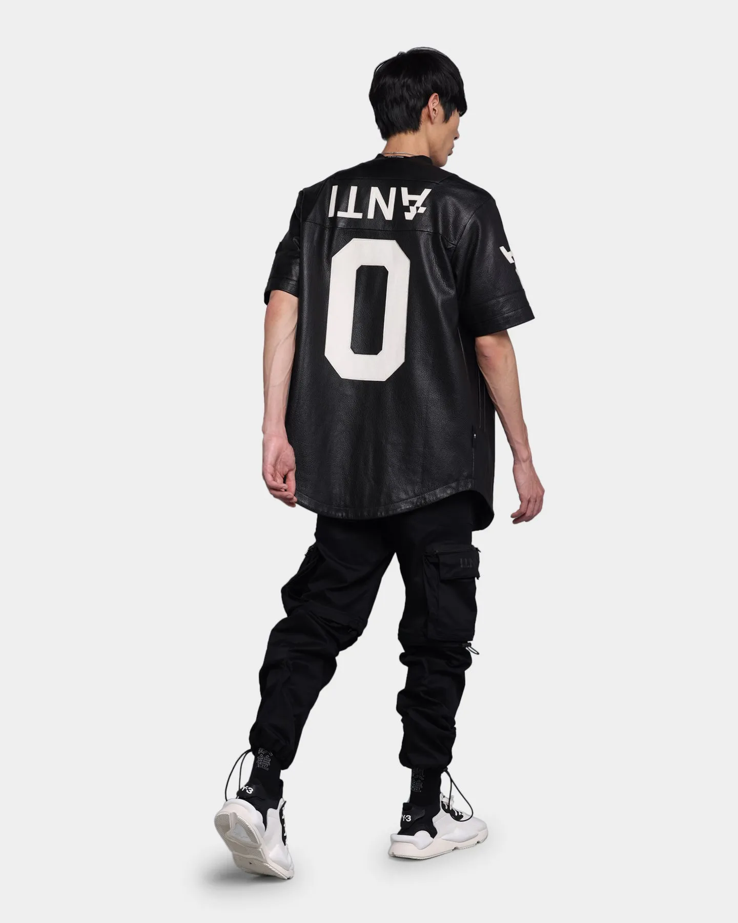 The Anti Order A Town Leather Baseball Jersey Black