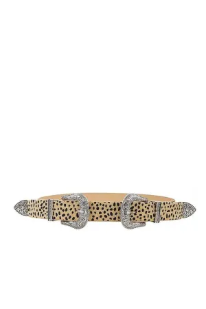 Trendy Leopard Print Double Buckle Fashion Belt