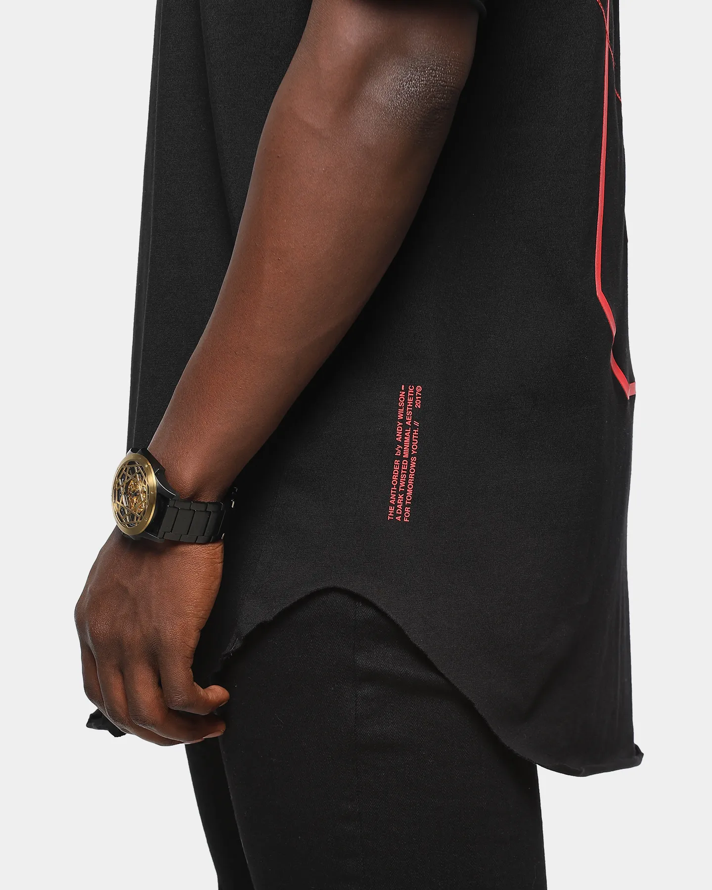 Unisex The Anti Order A4 Symmetry T-Shirt Black/Red