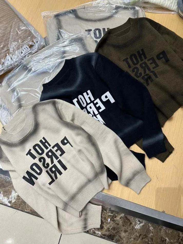 Wenkouban-Spring Casual Outfits Y2K Outfits Tie Dye Letter Print Sweater