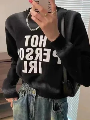 Wenkouban-Spring Casual Outfits Y2K Outfits Tie Dye Letter Print Sweater