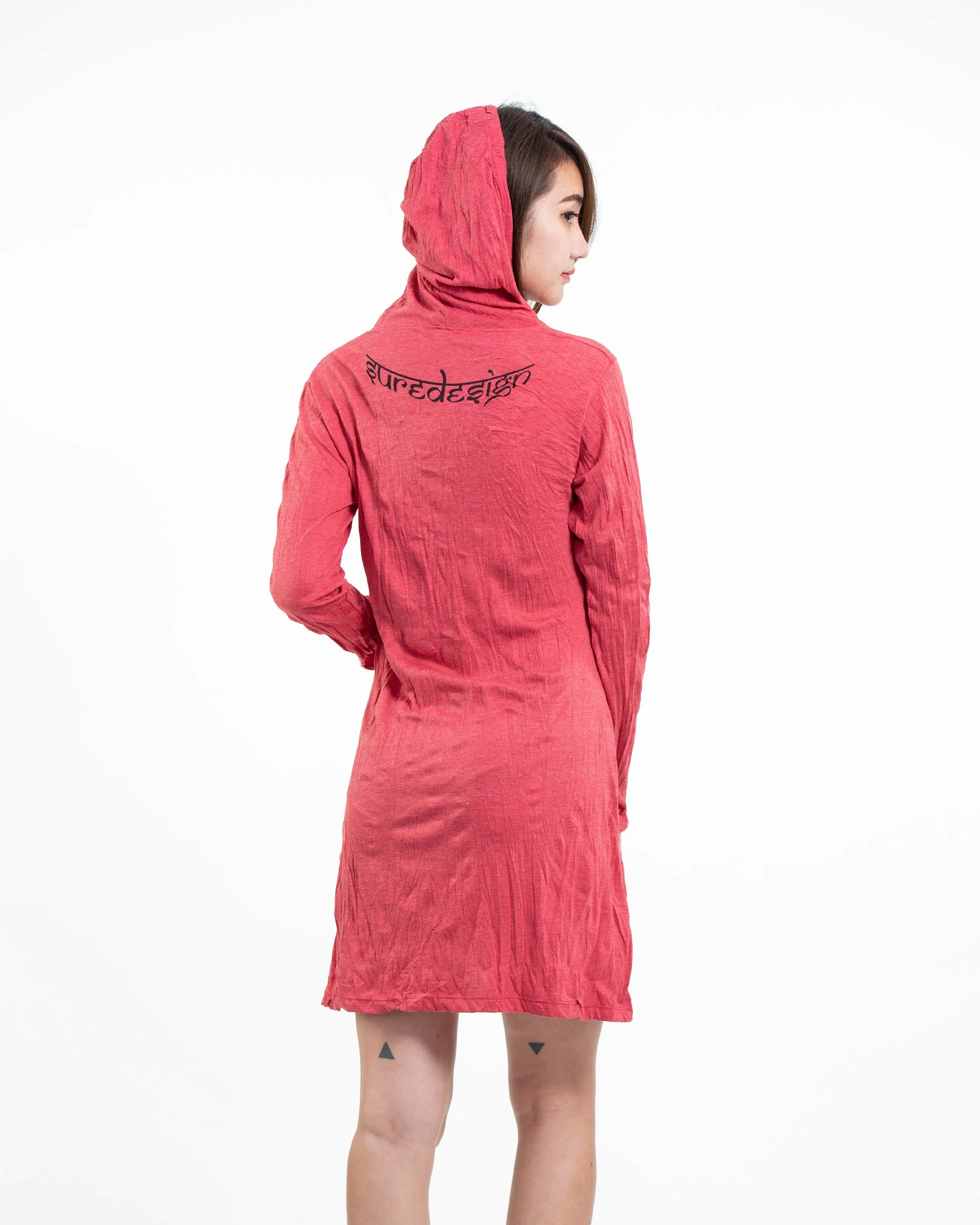 Womens Octopus Oracle Hoodie Dress in Red